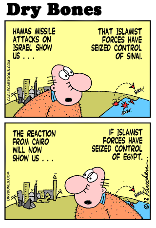 Egypt. Sinai, Hamas, Terrorism,   : Dry Bones cartoon.