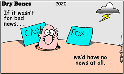 Dry Bones cartoon,CNN, FoxNews,2020,