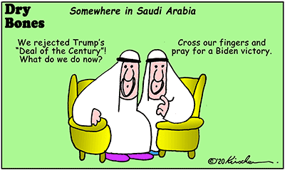 Drybones cartoon,Trump, Saudi Arabia,Peace,Deal of the Century,