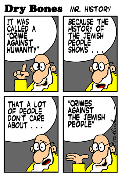 Dry Bones cartoon,Mr. History, Holocaust, donate,racism, race, Jews, Jewish People, 