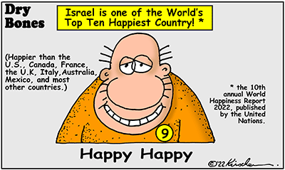 Dry Bones cartoon,Happiness,Mr. Shuldig,Israel, UN,