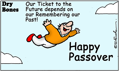 Dry Bones cartoon,Passover, Pessah, continuity, Jewish Holiday,the Future, the Past,