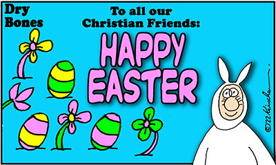 Dry Bones cartoon,Easter, Christian, Holiday,