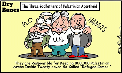 Dry Bones cartoon,refugee camps, UN, Palestinian Authority,Palestinian Arabs, PA, Hamas, PLO, Apartheid, 